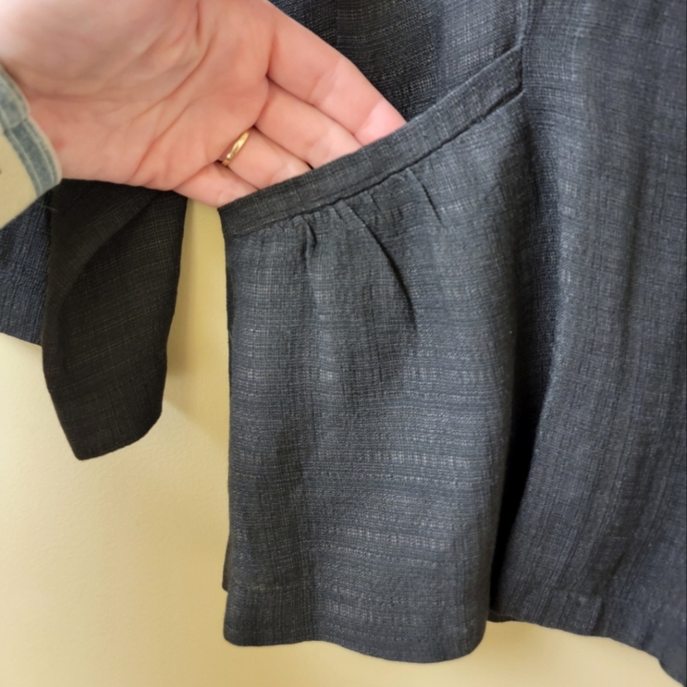 Eileen Fisher Linen Blend Blazer Size XS - Picture 2 of 6